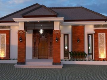 VILLA CANTIK DESIGN ETNIK DEKAT JOGJA, BISA UNTUK HOMESTAY.