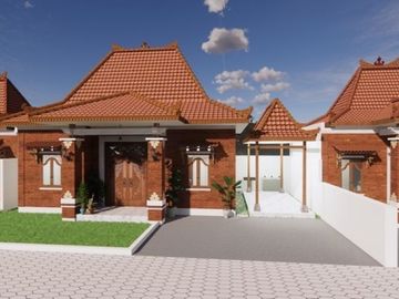 VILLA CANTIK DESIGN ETNIK DEKAT JOGJA, BISA UNTUK HOMESTAY.