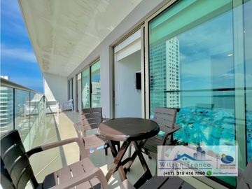 Venta Apartamento, amoblado, Castillogrande, vista al mar, Cartagena