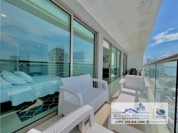 Venta Apartamento, amoblado, Castillogrande, vista al mar, Cartagena