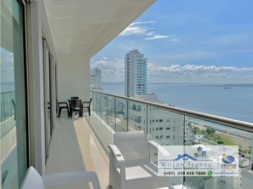 Venta Apartamento, amoblado, Castillogrande, vista al mar, Cartagena