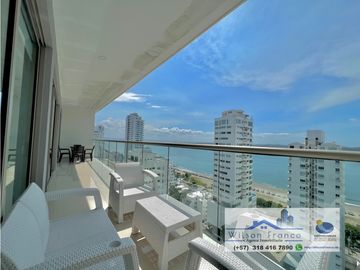 Venta Apartamento, amoblado, Castillogrande, vista al mar, Cartagena