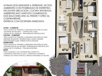 Depto 2 amb a estrenar. Ramos Sur