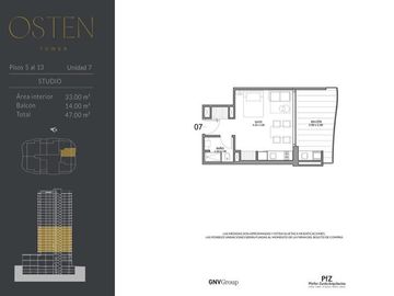 Osten Tower Puerto Madero - Suite con balcón terraza y parrilla propia
