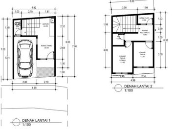 Rumah 2 lantai siap bangun non komplek di kahfi 1 jagakarsa