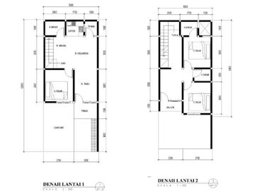 Rumah 2 lantai di kavling ui barat tanah baru beji depok