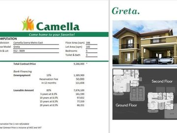 Camella Sierra Metro East in Teresa For more inquiries, Pls contact; Donald Portuguez SUN# 0933825---- TM# 0955561----