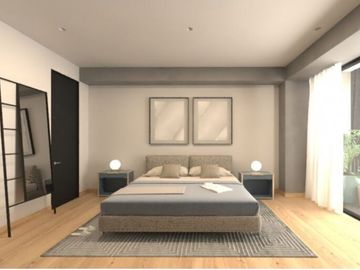 Departamento con 2 terrazas en recamara y sala, con terraza de uso comun en piso