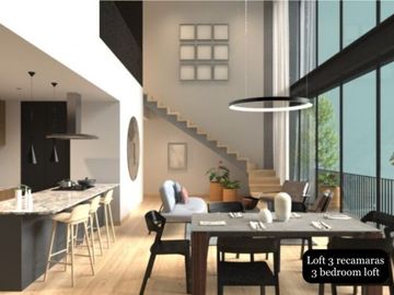 Departamento con 2 terrazas en recamara y sala, con terraza de uso comun en piso