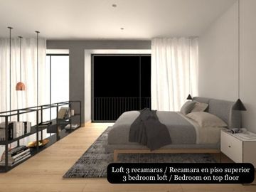 Departamento con 2 terrazas en recamara y sala, con terraza de uso comun en piso
