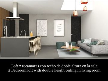 Departamento con 2 terrazas en recamara y sala, con terraza de uso comun en piso
