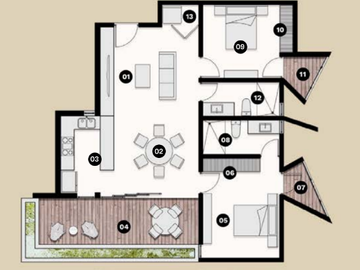 Departamento en Venta en Telchac Puerto, Bajareque (Mod. A y A1)