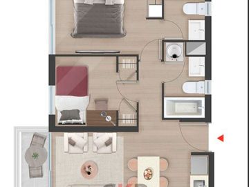 Departamento 2D 2B con Terraza / Venta sin Comisión