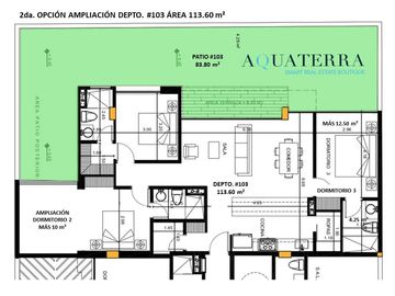 Venta Departamento con Patio, 2D factible Ampliación 3D, G.Be_AQT