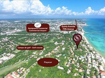 Propiedad con 2 departamentos a pasos de la playa en Playacar fase 1