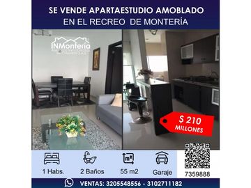 SE VENDE APARTAESTUDIO AMOBLADO  EN EL RECREO DE MONTERA