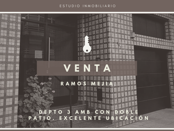 Excelente depto 3 amb con doble patio