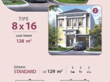 RUMAH DI CLUSTER FLAMINGO TYPE 8X16 LUXURY, DI SUMMARECON SERPONG