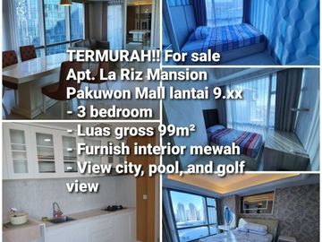 Dijual apartemen Mewah 3BR La Riz Pakuwon Mall