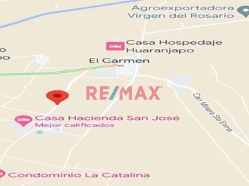 Terreno agrícola en la Urb. “La Ponderosa “, a solo 5 minutos de la Municipalidad y Plaza de “El Carmen”, ubicada entre la carretera camino a la hacie