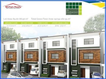 4BR Townhouse in 33 Harmony Place Quezon City