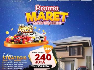 PROMO MARET! DIAMOND VILLAGE JUANDA 3, Hunian Asri di Damarsi Harga Enak Bersahabat Yuk Booking!