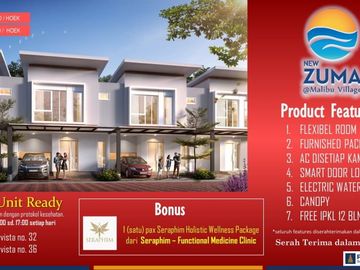 RUMAH LEBAR 6X8 HOEK, ZUMA@NORTH MALIBU DI GADING SERPONG