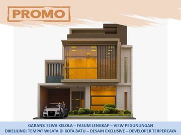3 Lantai Rumah Malang Batu Tipe 75 Udara Dingin Garansi Sewa Kelola