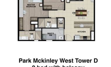 Preselling 2 bedroom Park Mckinley West Bgc condo for sale
