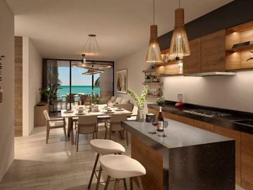 Departamento en venta frente al mar, San Crisanto, Sinanché, Yucatán
