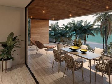 Departamento en venta frente al mar, San Crisanto, Sinanché, Yucatán