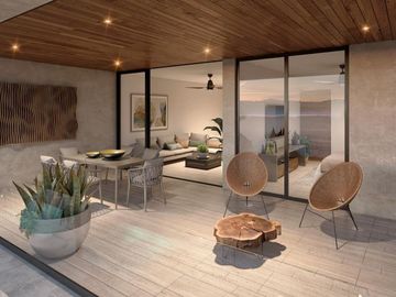 Departamento en venta frente al mar, San Crisanto, Sinanché, Yucatán