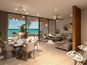 Departamento en venta frente al mar, San Crisanto, Sinanché, Yucatán