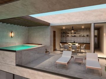 Departamento en venta frente al mar, San Crisanto, Sinanché, Yucatán