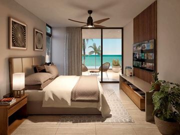 Departamento en venta frente al mar, San Crisanto, Sinanché, Yucatán