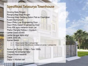 TOWN HOUSE BARU di Margahayu Raya Metro Bandung Kota Lokasi di Tata Surya PROMO KPR dan Cash !!