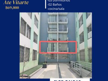 En venta departamento Ate