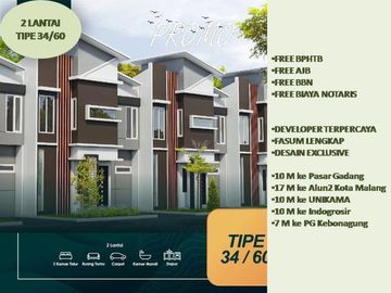 Di Jual Rumah Murah Di Kota Malang 2 Lantai Harga 200 Juta an