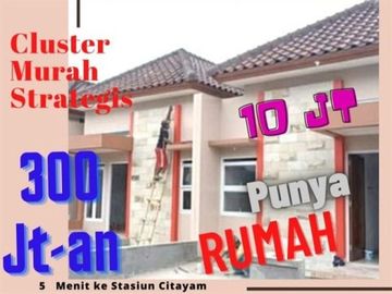 Rumah Baru 1 Lnt, LT 59 m&sup2;, Rp 466 Juta, di Cipayung, Depok.