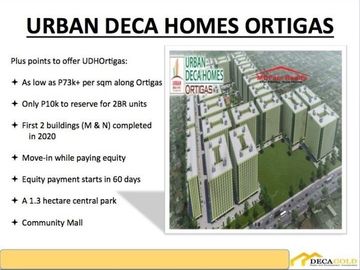 2 Bedroom Rent to Own Condominium For Sale in Pasig City in Urban Deca Homes