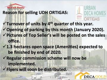 2 Bedroom Rent to Own Condominium For Sale in Pasig City in Urban Deca Homes