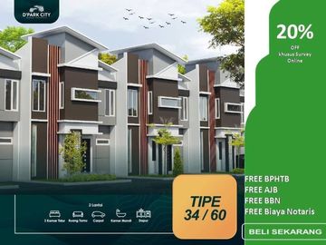Best Price 2 Lantai Rumah KPR Siap 2KT Tipe 34/60