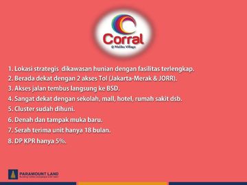 Cluster Corral @Malibu Village Hunian Elegan di Paramount Land Tangerang