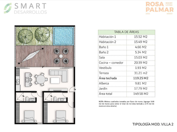 Villa en la playa en VENTA en COPROPIEDAD en Rosa Palmar, Sisal Yucatán