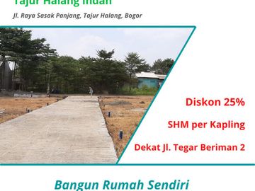 Diskon 25%, Kapling Murah Di Area Perumahan Tajur Halang