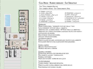 Casa de 3 dormitorios con piscina y parillero en Country San Sebastian