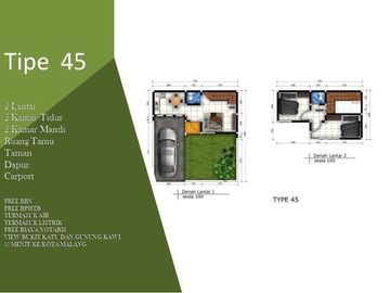 Best PROMO 2 Lantai Tipe 45/77 Rumah KPR Siap