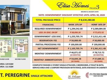 SINGLE ATTACHED & SINGLE DETACHED AVAILABLE @ ELISA HOMES!!!
