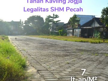 Tanah Kavling Jogja Legalitas SHM Pecah