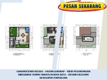 Rumah Villa Dijual Di Batu Malang Tipe 75 Bisa Sewa Kelola